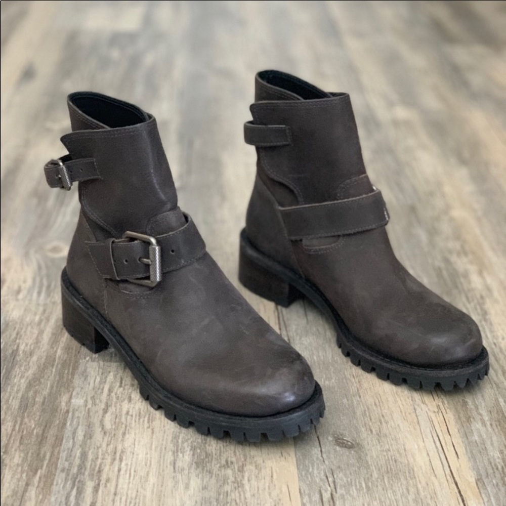 NWOT Allsaints Shoreditch buckle moto boots